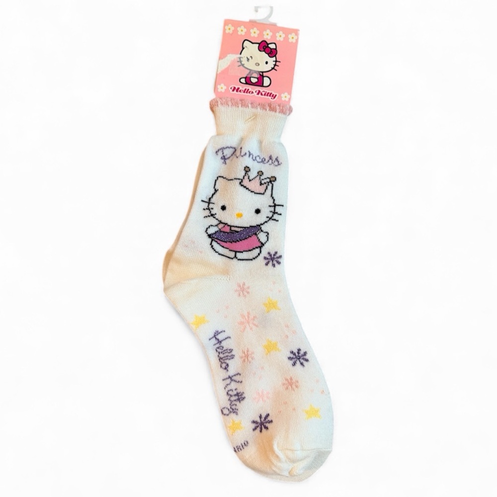HELLO KITTY SANRIO Princess Socks Women’s Size 9-11 NEW Great Stocking Stuffer